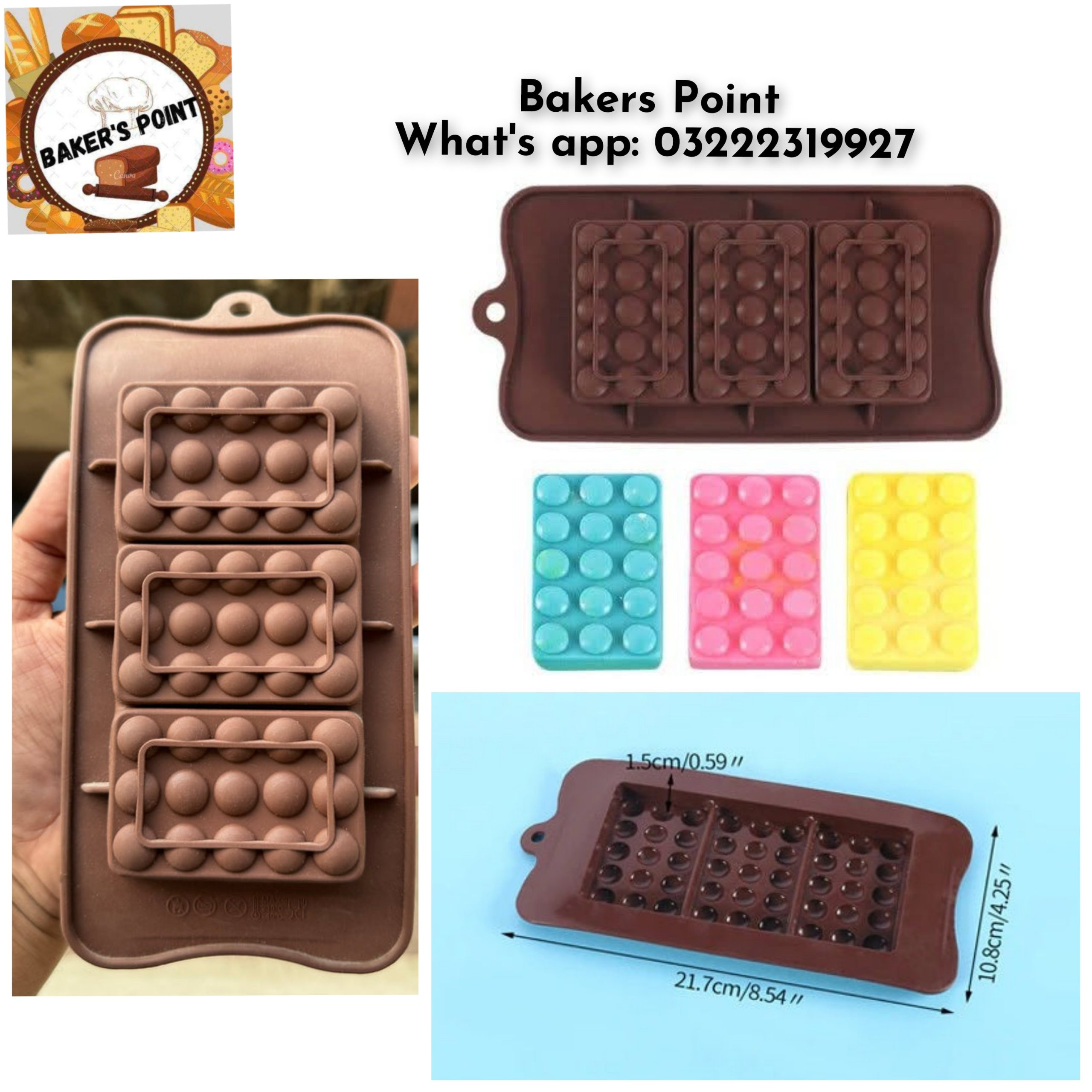 Pop It Bar Chocolate Silicon Mold