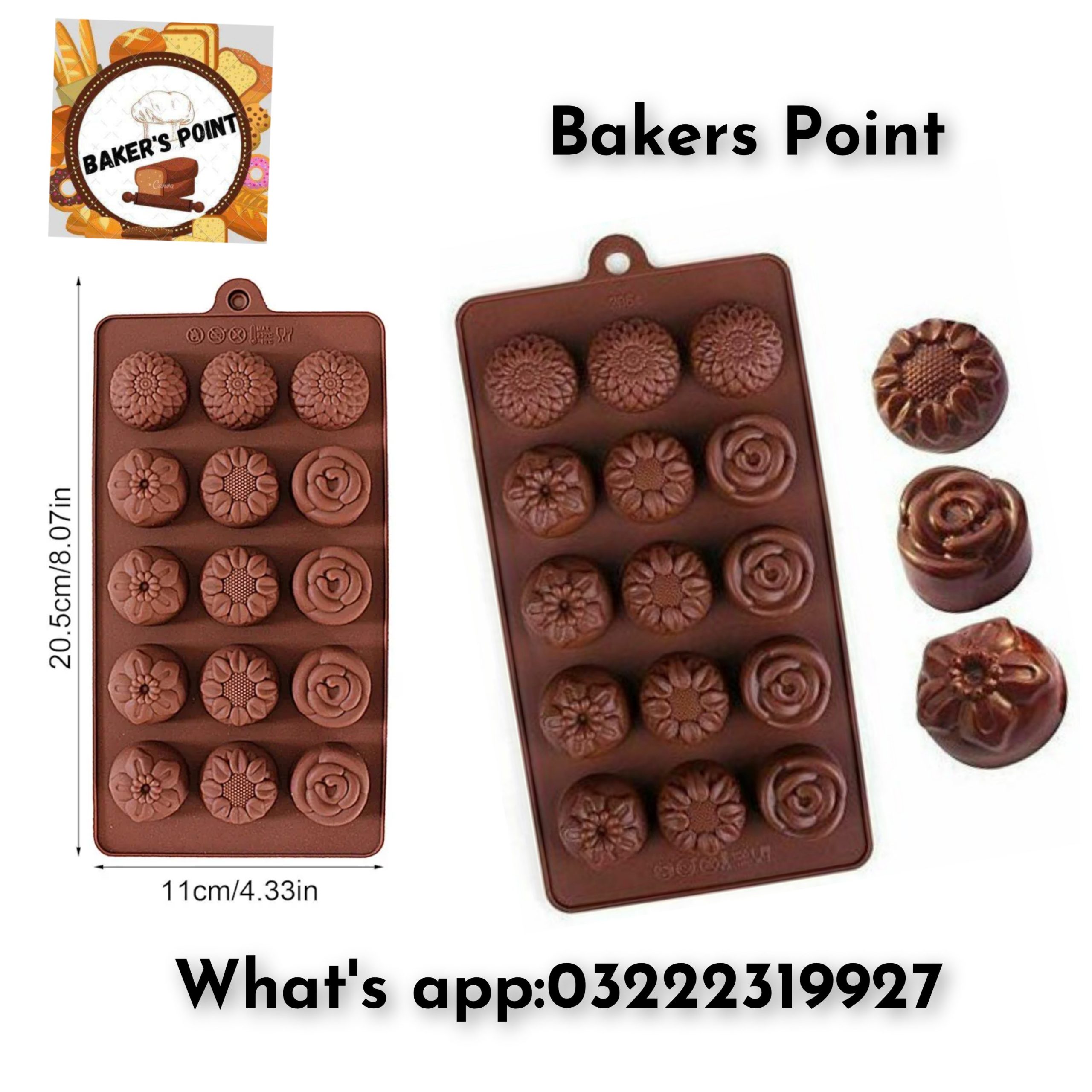 Flowers Chocolate Mold Design 4