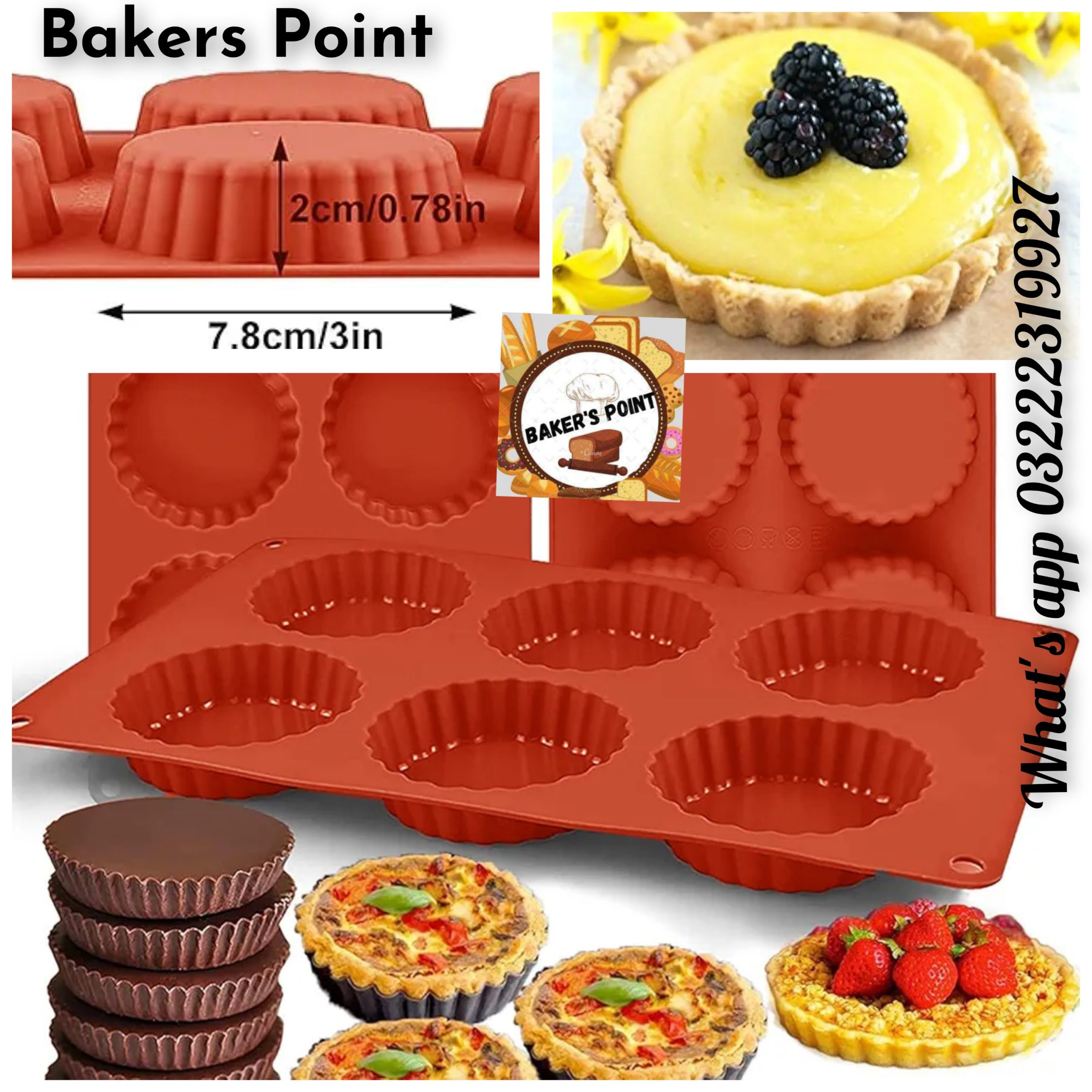 Mini Tart Pans Silicone Mold 6 Cavity