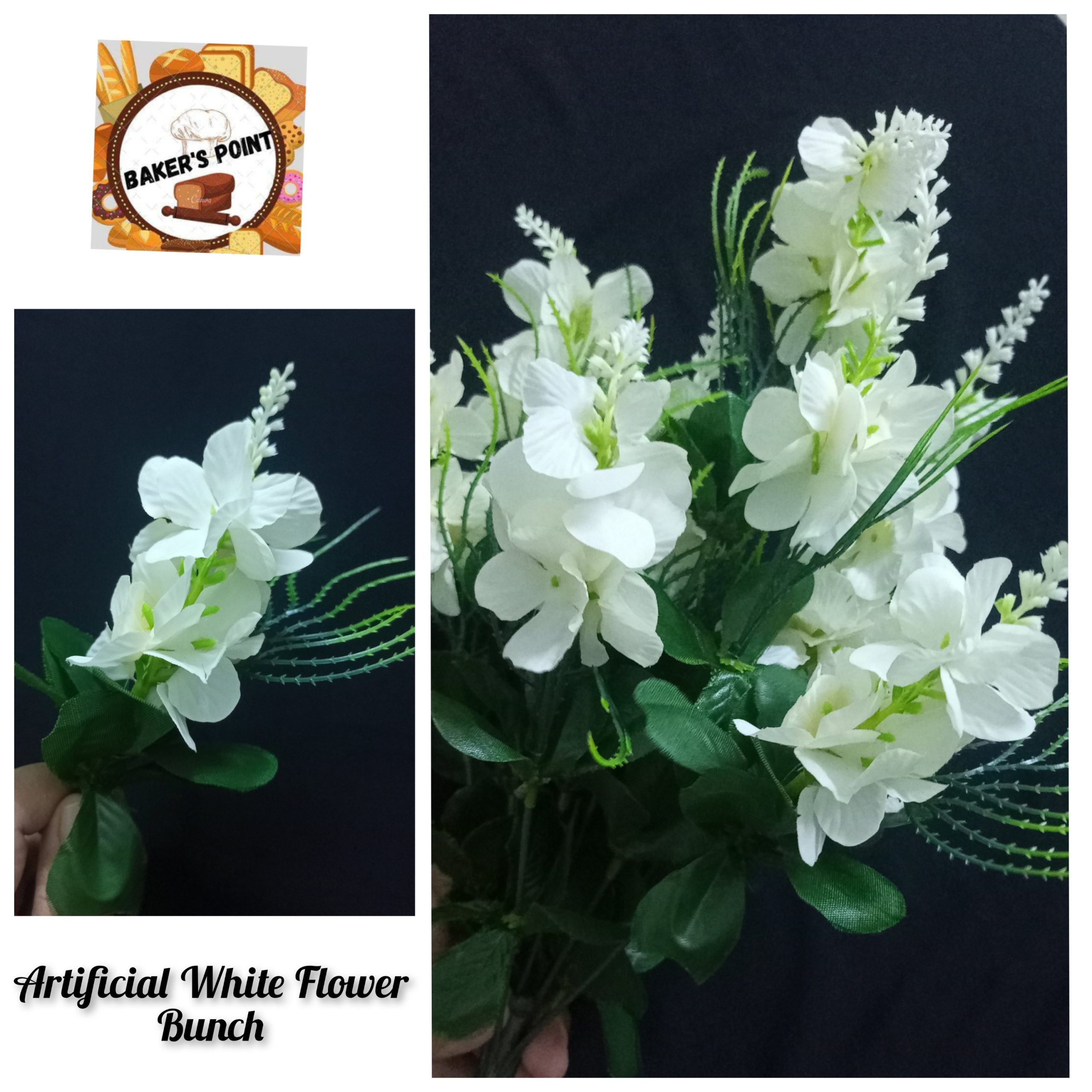 Artificial White Flower Bunch