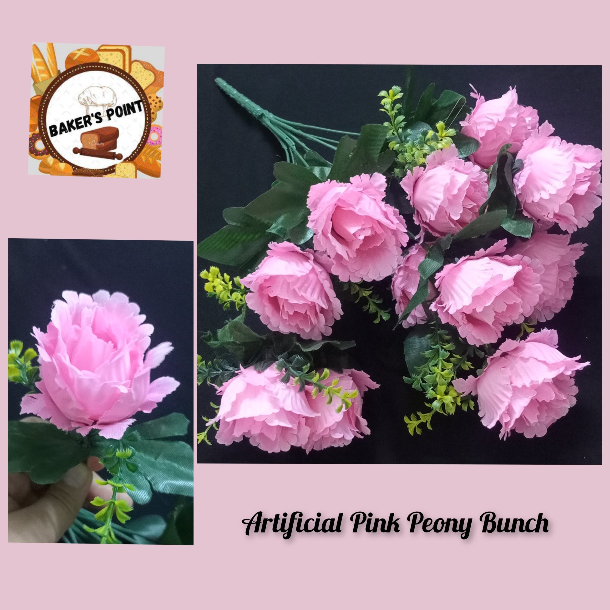 Artificial Pink Peony Bunch