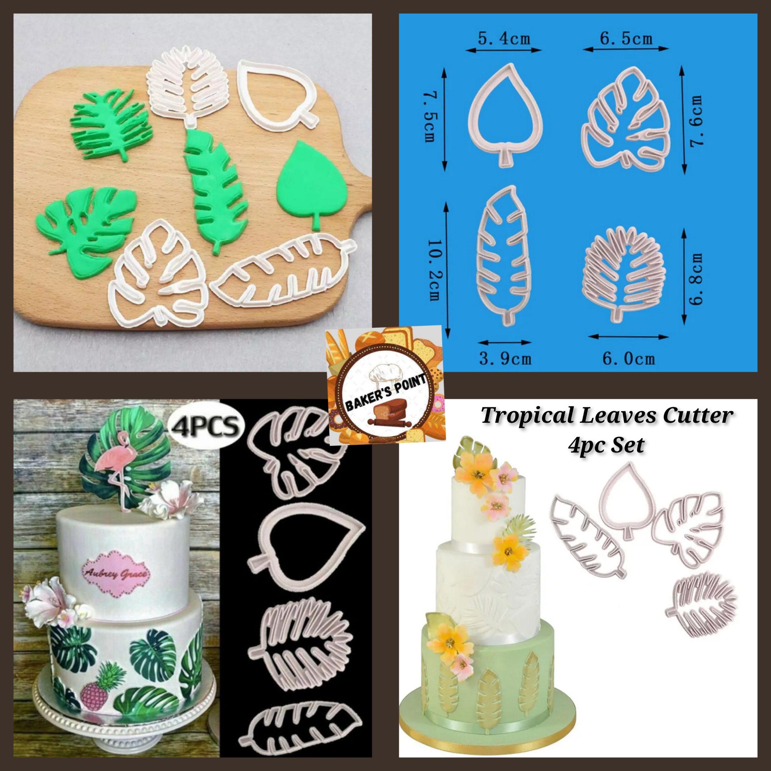 Tropical Leaves Cutter 4pc Set