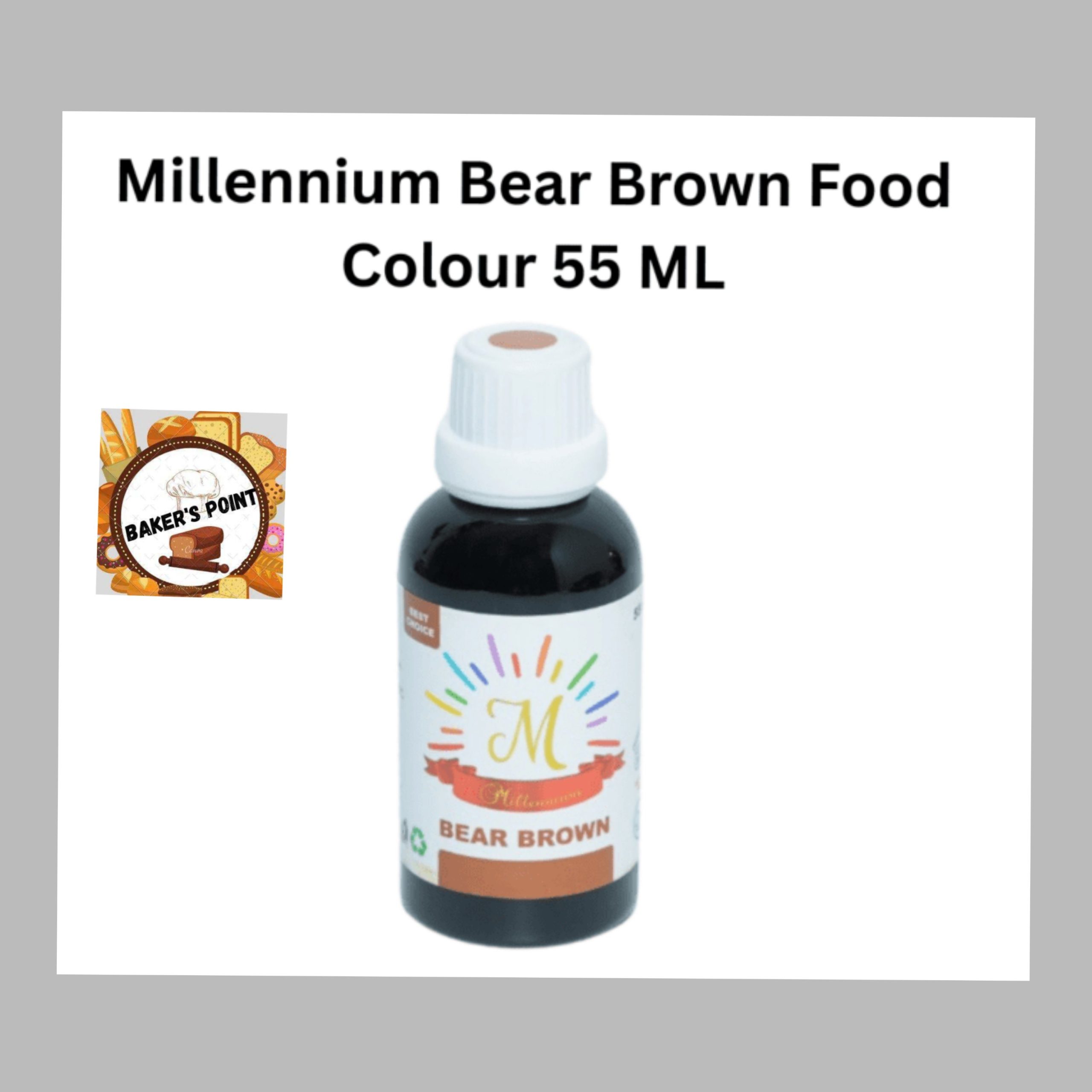 Millennium Icing Gel Food Color Bear Brown