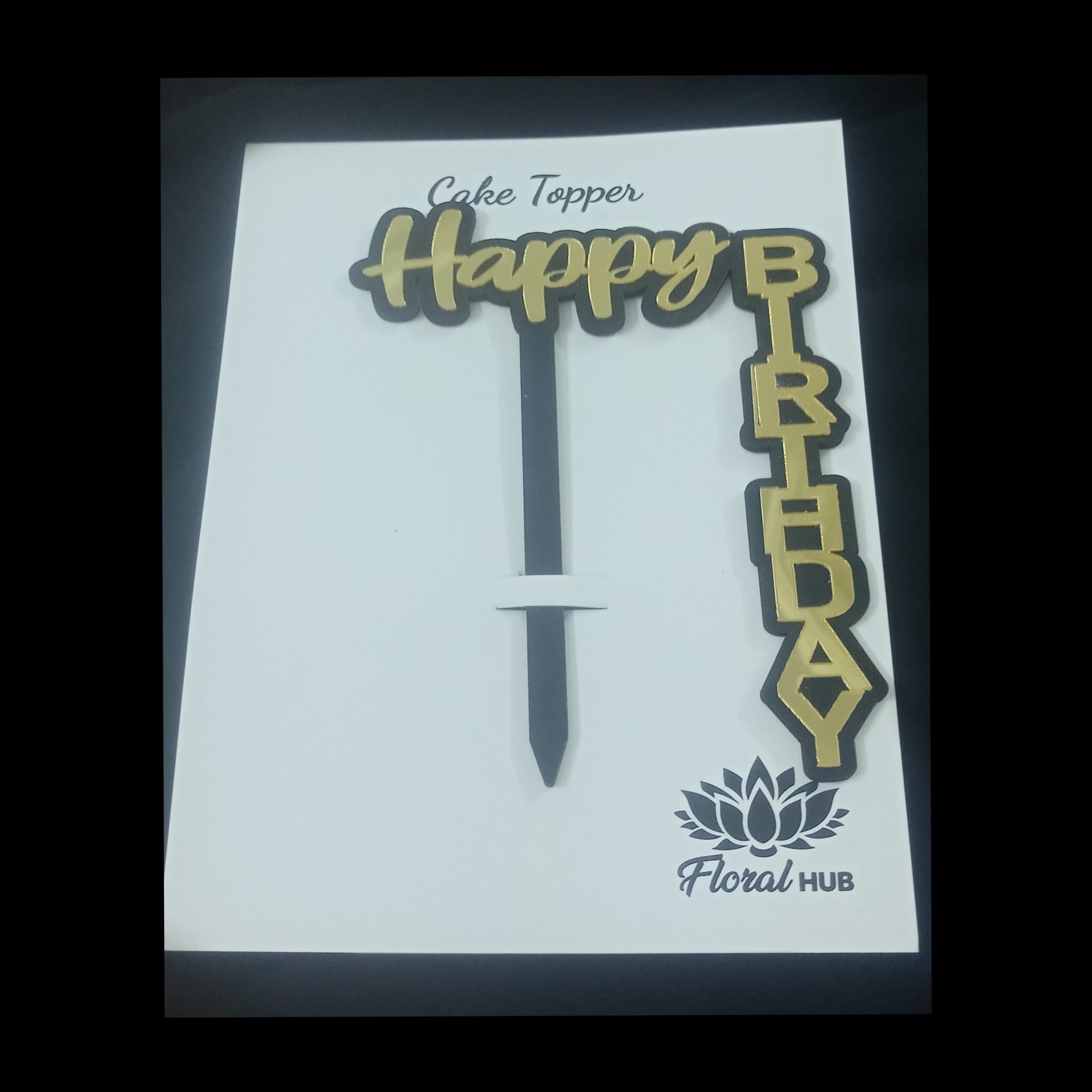Happy Birthday Acrylic Cake Topper