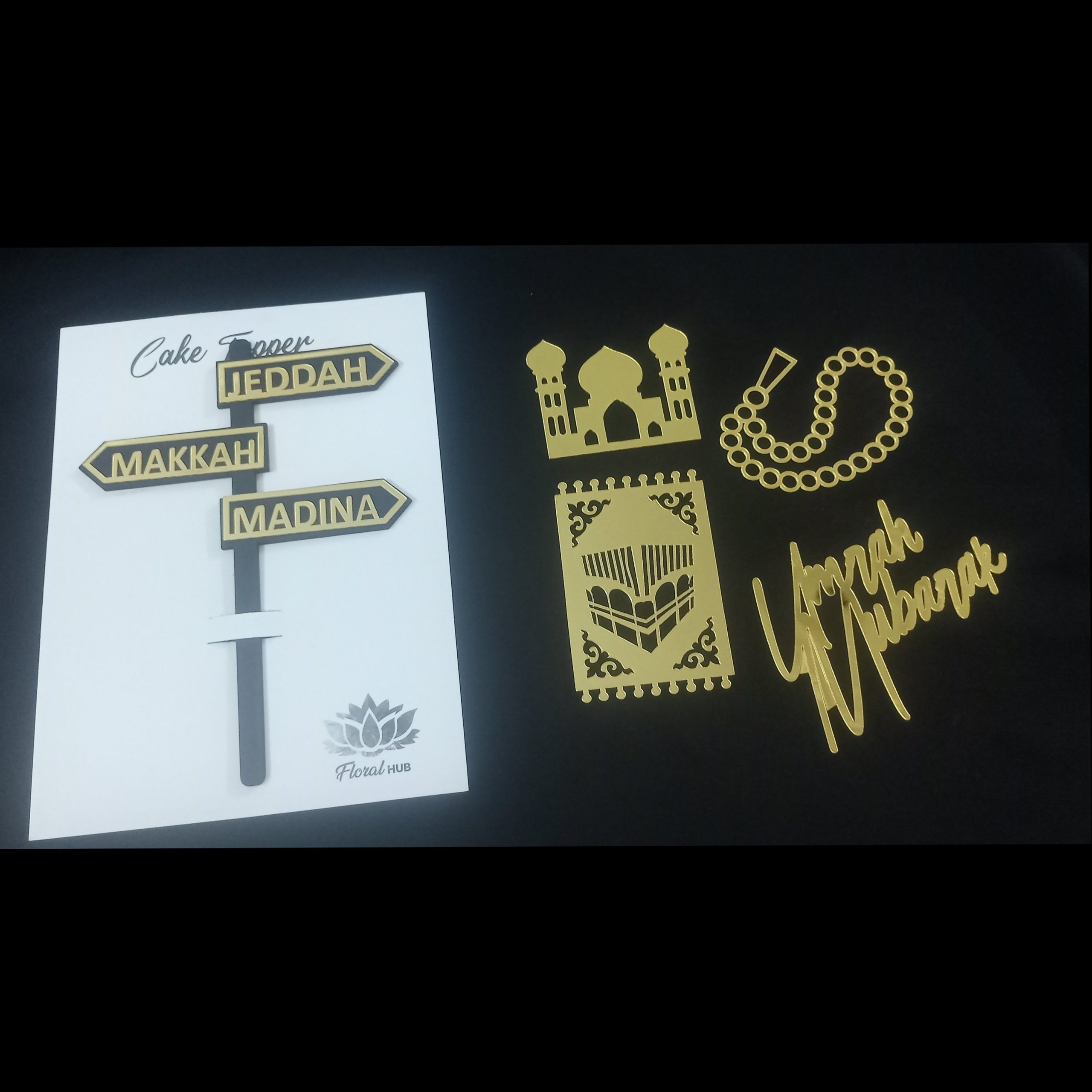 Umrah Mubarak Topper And Tags Set